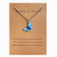 Ethnic Style Colorized Butterfly Necklace