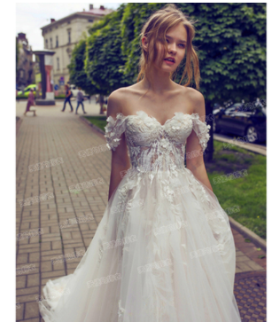 Angel Wedding Dress Sen-Line Super Fairy One-Shoulder Bridal Travel