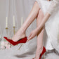 Pearl Rhinestone Single Shoes Stiletto Wedding Shoes