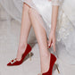 Pearl Rhinestone Single Shoes Stiletto Wedding Shoes