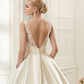 Satin Wedding Dress Spring New Slim Double Shoulder Wedding Dress Plus Size Bridal Bra Trailing Wedding Dress