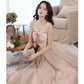 Elegant Tube Lace Sequined Ball Gown Pageantry Gown Prom gown