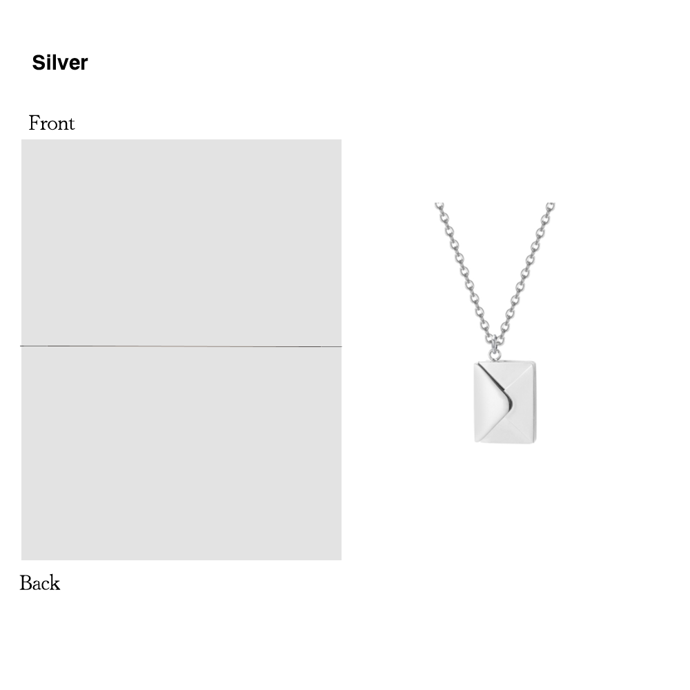 Silver Necklace Women Envelope Lover Letter Pendant Best Gifts For Girlfriend