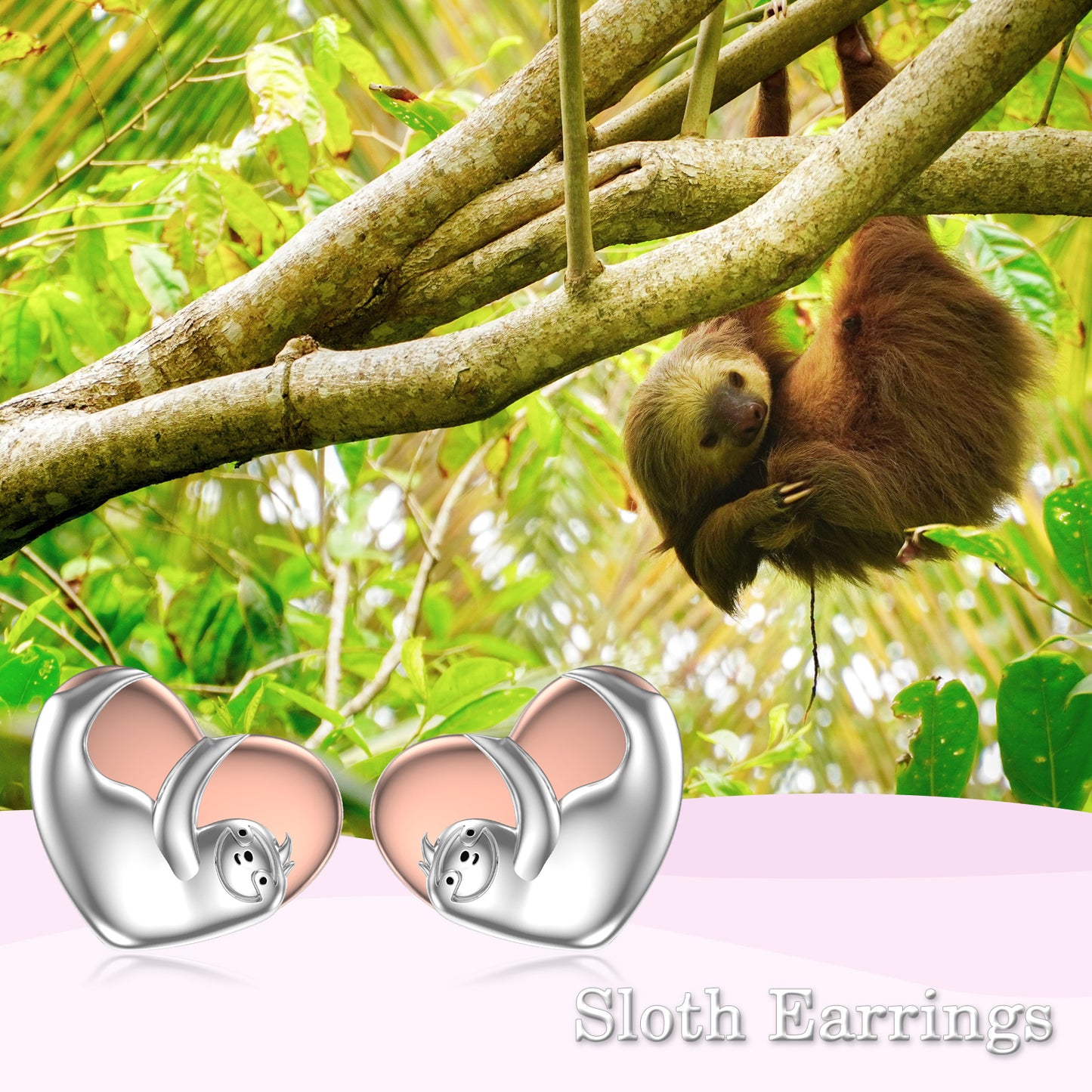 Sloth Earrings 925 Sterling Silver Cute Sloth Stud Earrings Jewelry Hypoallergenic for Girls Women