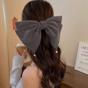 New Large Bow Barrettes Spring Clip For Women