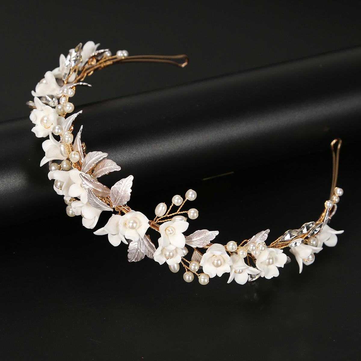 Ceramic Flower Bride Wedding Hair Accessories