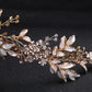 Bridal Jewelry Leaf Shape Rhinestone Alloy Headband