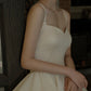 Light Wedding Dress Fantasy Mori Strap Satin Vintage Dress