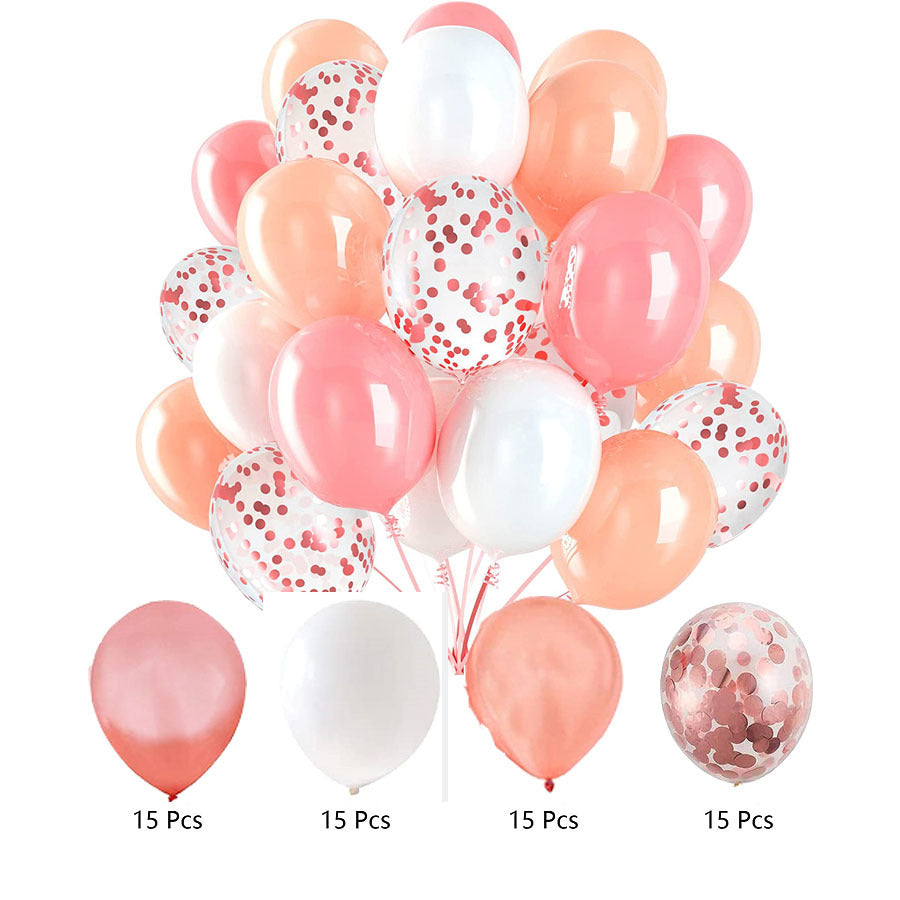 60PCs Latex Sequins Combination Balloon Beam Metal