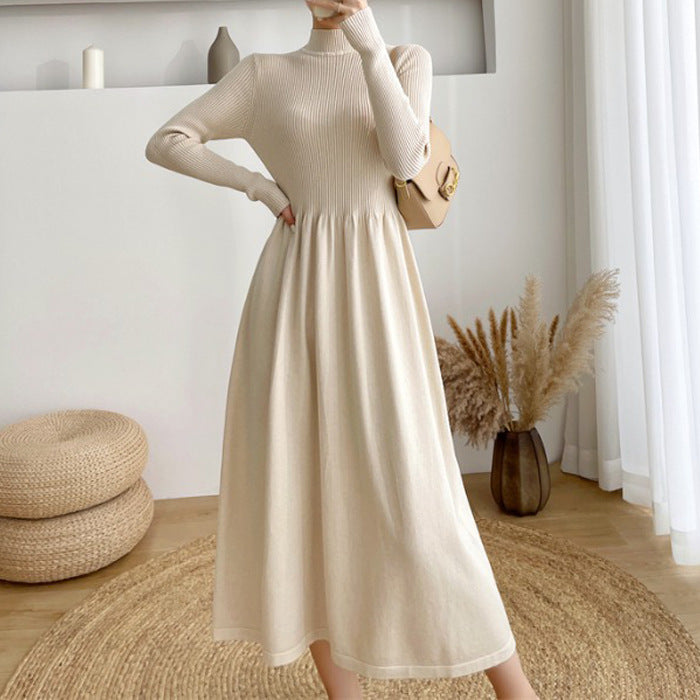 Mid-length Base Knitting Dress Sweater Women