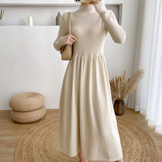 Mid-length Base Knitting Dress Sweater Women