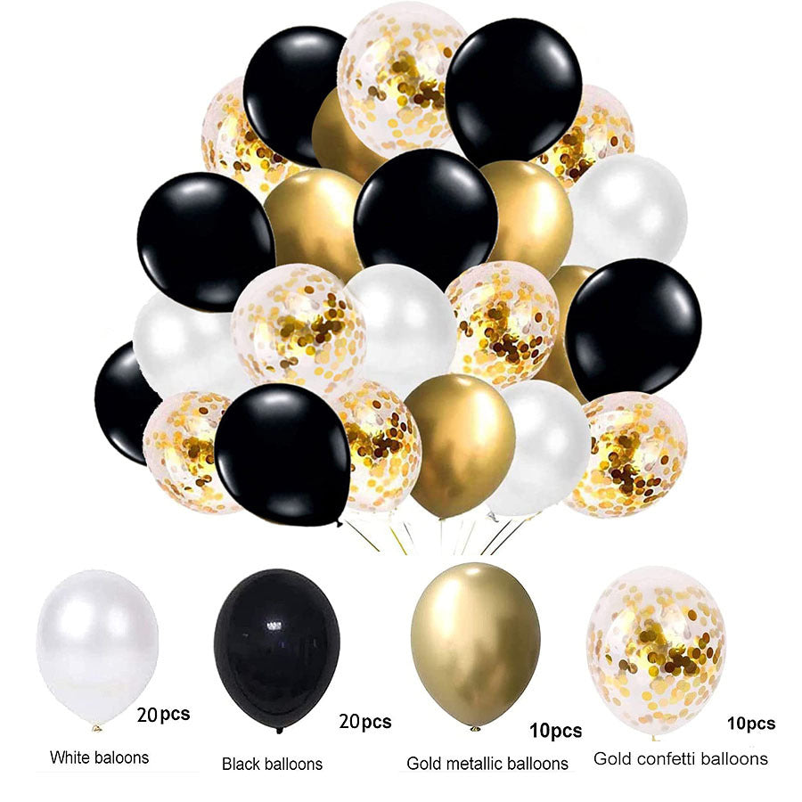 60PCs Latex Sequins Combination Balloon Beam Metal