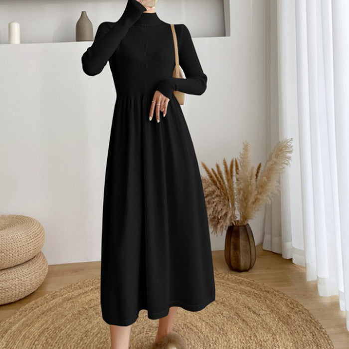 Mid-length Base Knitting Dress Sweater Women