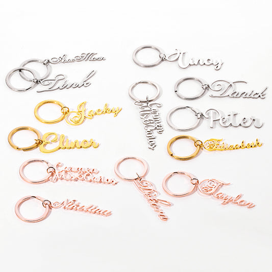 Private Custom Lettering 304 Stainless Steel Name Letter Clavicle Key Female Pendant Customized