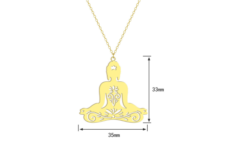 Stainless Steel Pattern Yoga Women's Pendant