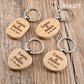 Wooden Engraved Letter Name Keychain Pendant